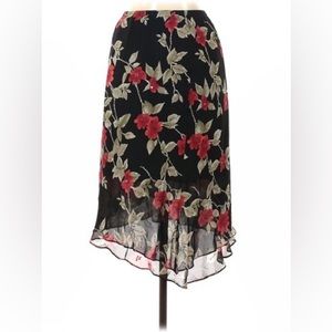 Papell Boutique Evening beaded floral silk skirt